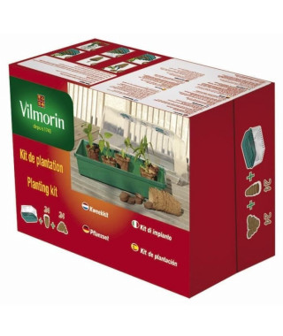 VILMORIN Kit serre rigide + 24 godets 6 cm + 24 pastilles coco