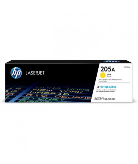 HP 205A Cartouche de toner jaune LaserJet authentique (CF532A) pour HP Color LaserJet Pro M154/M180/M181