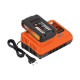 Pack batterie + chargeur 20V Dual Power POWDP9062 - Chargeur rapide 4 Ah, Batterie  20 V 2 Ah