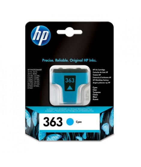 HP 363 cartouche d'encre cyan authentique pour HP Photosmart C5190/C6180/C6270/C7280 (C8771EE)