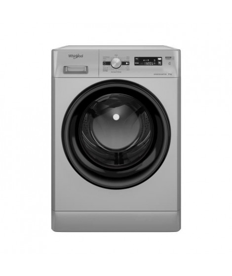 Lave-linge hublot pose libre WHIRLPOOL FFS9258SBFR Freshcare - 9 kg - Induction - L60cm - 1200 trs/min - Silver