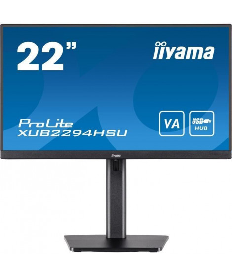 Ecran PC - IIYAMA - XUB2294HSU-B2 - 22 VA LED FHD - 1ms - 75Hz - HDMI DP