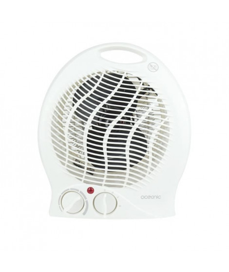 Chauffage mobile soufflant 2000W OCEANIC - 2 puissances - Fonction ventilateur - Blanc