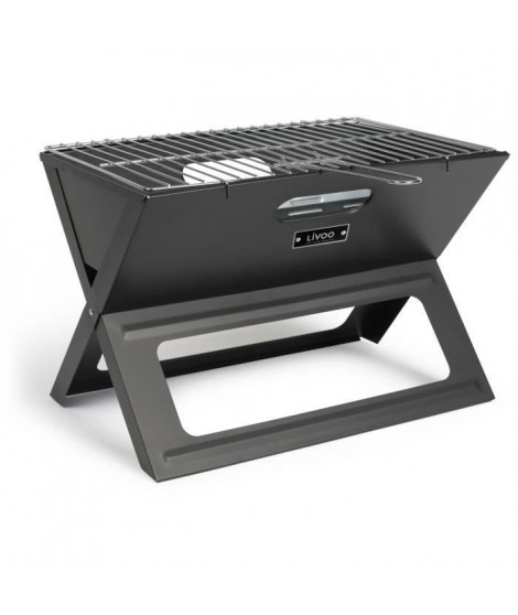 Barbecue a charbon pliable LIVOO DOC268 - Acier peint - Surface de cuisson 44,5x28,5 cm