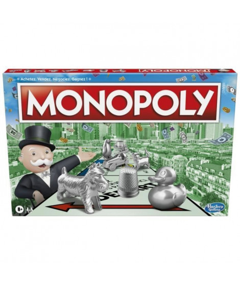 Monopoly Classique - Jeu pour la famille et les enfants - 2 a 6 joueurs - des 8 ans