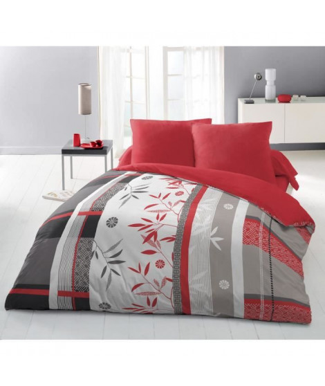 Parure de couette microfibre HOME PASSION JAPANESE BAMBOO - 1 housse de couette 240 x 260 cm + 2 taies d'oreiller 63 x 63 cm …