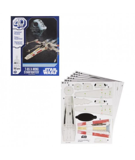 Star Wars - CHASSEUR X-WING - Maquette 4D a construire - 28 cm