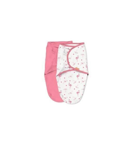 SUMMER Original Swaddle, couverture, sac de couchage, 0-3 mois, sécurité et chaleur pour bébé, flamingo fiesta rose, lot de 2