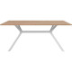 Table a manger - Onex 81A -180 x 75 x 90 cm - Coloris chene artisant / blanc - Pieds métal, plateau mélaminé