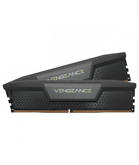 Mémoire RAM - CORSAIR - Vengeance DDR5 - 32GB 2x16GB DIMM - 5200MT/s - Optimisé pour AMD - Unbuffered - 1.25V - Noir