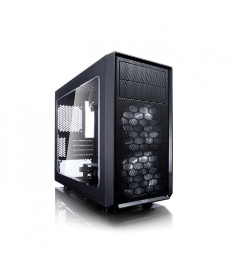 FRACTAL DESIGN BOITIER PC Focus G Mini - Noir - Verre trempé - Format Micro ATX (FD-CA-FOCUS-MINI-BK-W)