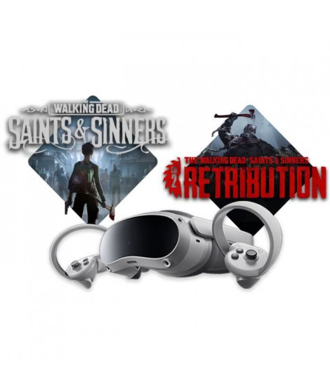 Casque réalité virtuelle PICO 4 - 256 Go - Blanc + Bundle Jeux Walking Dead