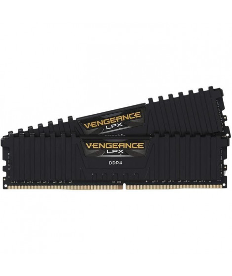 Mémoire RAM - CORSAIR - Vengeance DDR4 - 16GB 2x8GB DIMM - 3200 MHz  - 1.35V - Noir (CMK16GX4M2Z3200C)