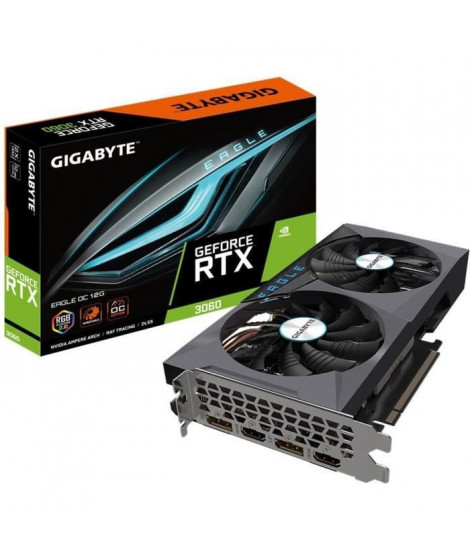 Carte Graphique GIGABYTE RTX 3060 EAGLE OC 12G LHR (GV-N3060EAGLE OC-12GD)