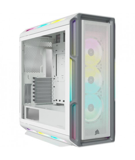 CORSAIR Boîtier PC iCUE 5000T RGB ATX moyen-tour - Blanc (CC-9011231-WW)