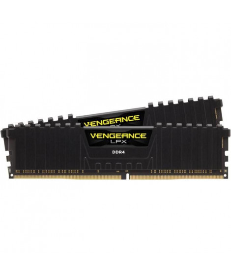 Mémoire RAM - CORSAIR - Vengeance LPX DDR4 - 16GB 2x8GB DIMM - 3200 MHz  - 1.35V - Noir (CMK16GX4M2B3200C)