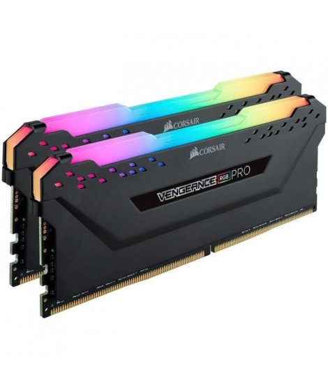 Mémoire RAM - CORSAIR - Vengeance RGB Pro DDR4 - 16GB 2x8GB DIMM - 3200 MHz  - 1.35V - Noir (CMW16GX4M2C3200C)