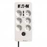 Multiprise/Parafoudre - EATON Protection Box 6 USB FR - PB6UF - 6 prises françaises + 2 ports USB - Blanc & Noir