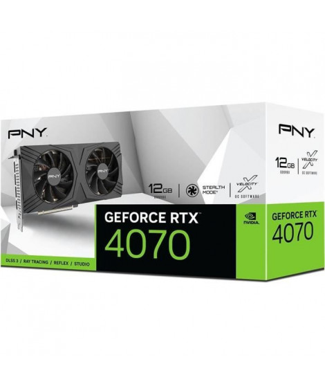 PNY - Carte Graphique - GeForce RTX 4070 VERTO - 12G - Dual Fan DLSS 3