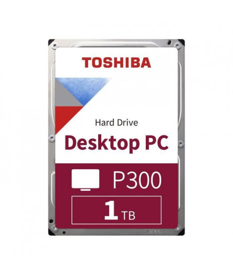 TOSHIBA - Disque dur Interne - P300 - 1To - 7 200 tr/min - 3.5 Boite Retail (HDWD110EZSTA)