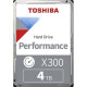 Disque Dur Interne - TOSHIBA - X300 - 4To - 7200 tr/min - 3.5 Boite Retail (HDWR440EZSTA)