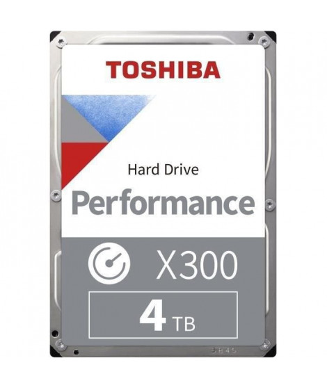 Disque Dur Interne - TOSHIBA - X300 - 4To - 7200 tr/min - 3.5 Boite Retail (HDWR440EZSTA)