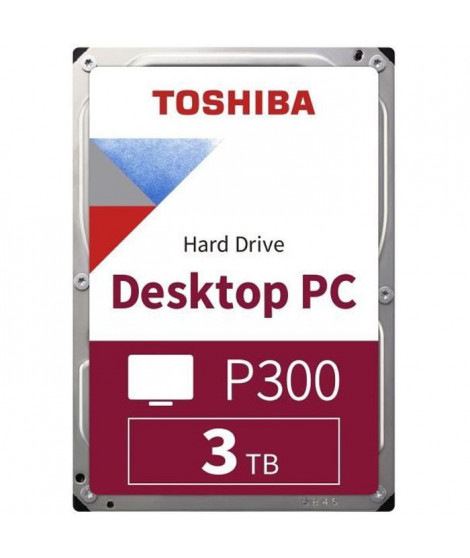 TOSHIBA - Disque dur Interne - P300 - 3To - 7200 tr/min - 3.5 Boite Retail (HDWD130EZSVA)