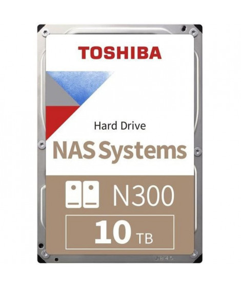 TOSHIBA N300 High-Reliability Hard Drive Disque dur interne - 10 To - 256 Mo - NAS - 3,5 - 7200 tpm
