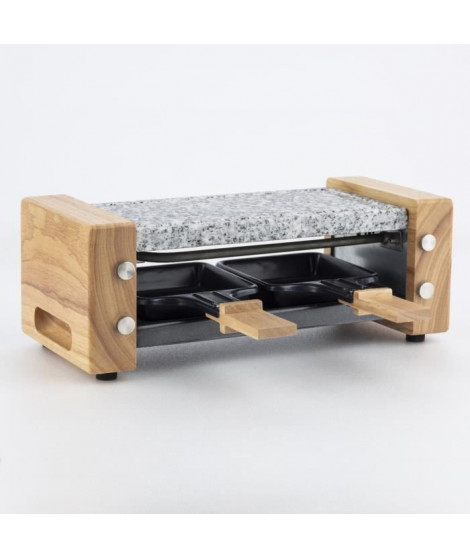 Raclette et pierre a cuire 2 personnes - HKoeNIG - Design bois