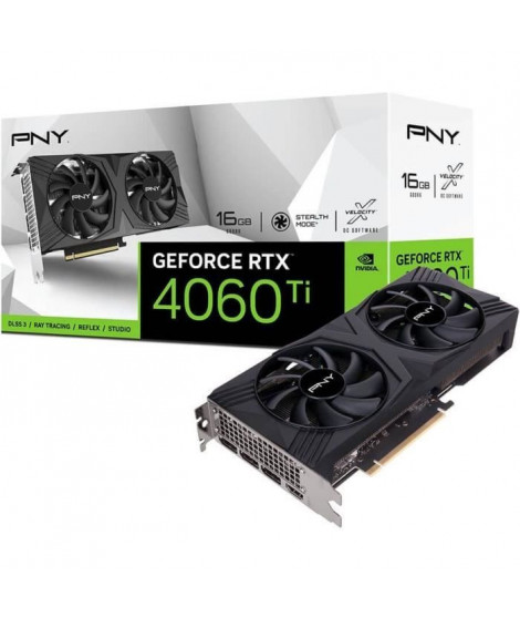 PNY - Carte graphique - GeForce RTX 4060 Ti 16GB VERTO Dual Fan Edition DLSS 3