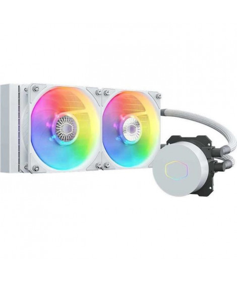 COOLER MASTER - MasterLiquid ML240 Illusion ARGB - Refroidissement liquide PC - Radiateur 240mm - Blanc (MLX-D24M-A18PW-R1)