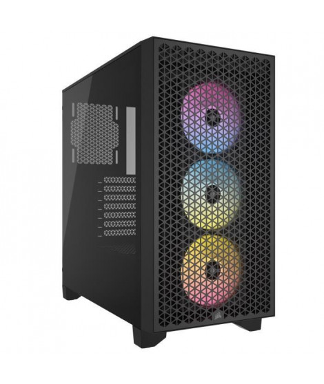 Boitier PC - CORSAIR - 3000D RGB AIRFLOW - ATX Moyen-tour - 3 ventilateurs AR120 RGB - Noir - (CC-9011255-WW)