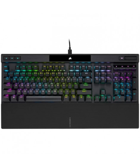 Clavier Gamer - AZERTY - CORSAIR - K70 RGB PRO - Mécanique - Touches PBT Double Shot Pro - Cherry MX Rouge - Noir - (CH-91094…