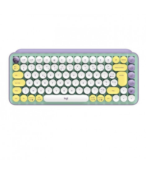 Clavier Sans Fil Logitech POP Keys Mécanique avec Touches Emoji Personnalisables, Bluetooth ou USB, Design Compact Durable - …