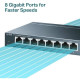 TP-Link Switch de bureau 8 ports Gigabit 10/100/1000 Mbps TL-SG108 idéal pour étendre le réseau câblé pour les bureaux a domi…