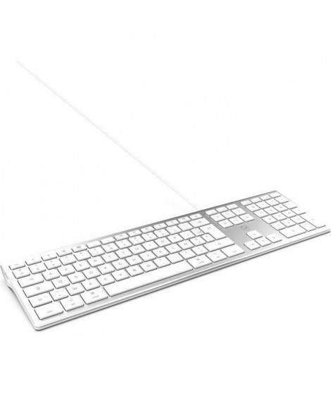 MOBILITY LAB ML304304  Clavier Design Touch Filaire avec 2 USB pour Mac  AZERTY  Blanc et argenté