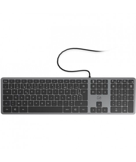 MOBILITY LAB Clavier filaire Slim finition métal - Space Grey - AZERTY