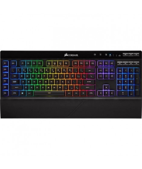 CORSAIR Clavier Gamer Membrane K57 RGB - Sans fil - Rétroéclairé RGB LED - Noir  - AZERTY (CH-925C015-FR)