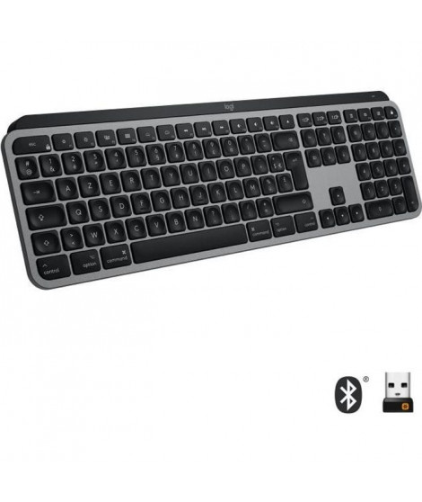 Clavier - Sans fil - Logitech - MX KEYS S - Pour MAC - Rétroéclairé - Gris Sidéral