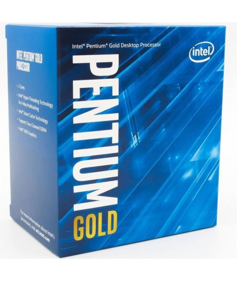 Processeur Intel Pentium Gold G-6400 (BX80701G6400) Socket LGA1200 (chipset Intel serie 400) 58W