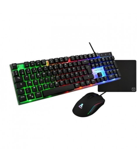 Combo Gaming 3 en 1- Clavier gaming et souris gaming rétroéclairé + Tapis de souris - THE G-LAB - COMBO YTTRIUM