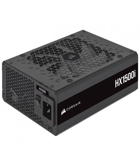 CORSAIR - HX1500i - Bloc d'alimentation - 1500 Watts - ATX 3.0 Silencieuse - Certifié 80 PLUS Platinum - (CP-9020261-EU)