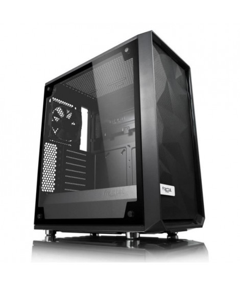 FRACTAL DESIGN BOITIER PC Meshify C - Blackout - Noir - Verre trempé - Format ATX (FD-CA-MESH-C-BKO-TGL)