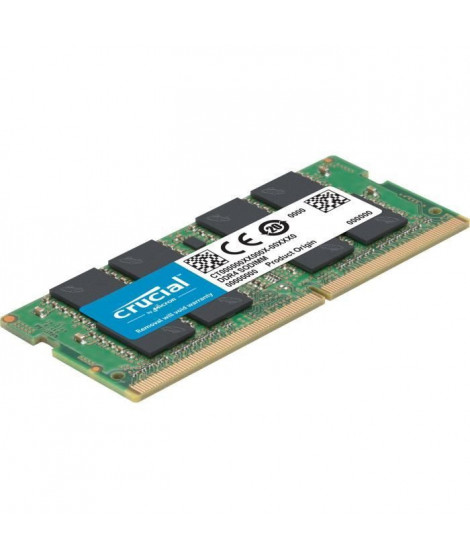 CRUCIAL - Mémoire PC Portable SO-DIMM DDR4 - 4Go (1x4Go) - 2400 MHz - CAS 17 (CT4G4SFS824A)