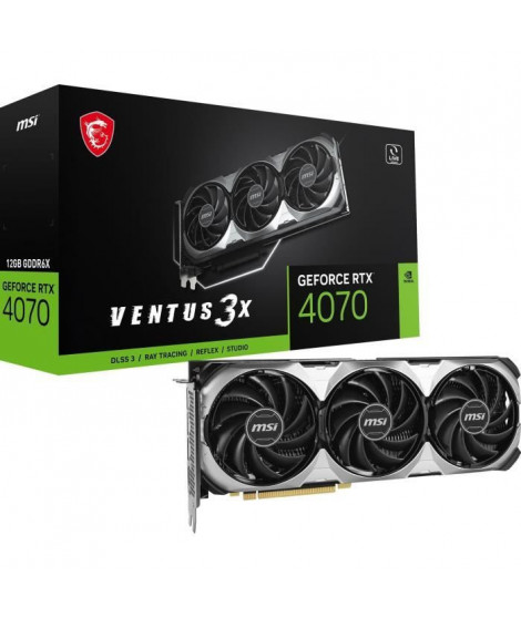 MSI - Carte Graphique - GeForce RTX 4070 VENTUS 3X E 12G OC