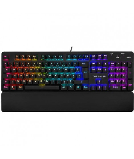 THE G-LAB KEYZ RUBIDIUM CLAVIER MÉCANIQUE RED SWITCH ET RGB COMPLeTEMENT PERSONNALISABLE AVEC REPOSE-POIGNET - AZERTY