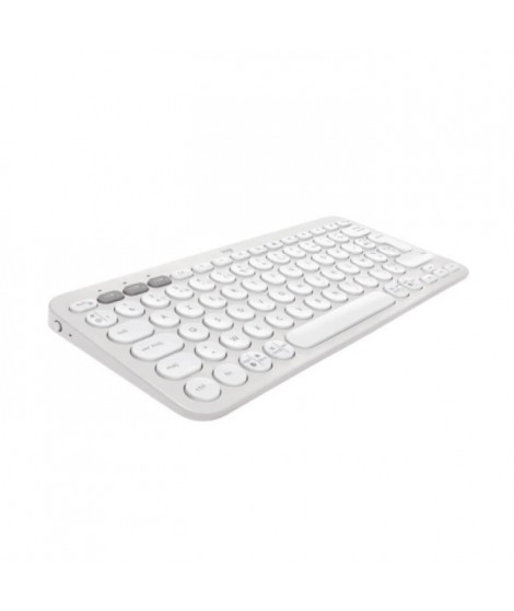 LOGITECH - Clavier sans fil - Pebble Keys 2 K380s - Bluetooth - Bouton Easy-Switch - Blanc - (920-011804)