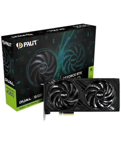 Carte Graphique PALIT Nvidia GeForce RTX 4060 Dual 8Go