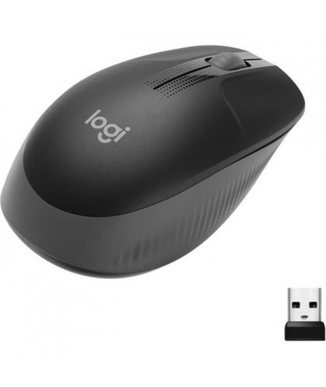 LOGITECH - Souris sans fil ergonomique M190 - Noir