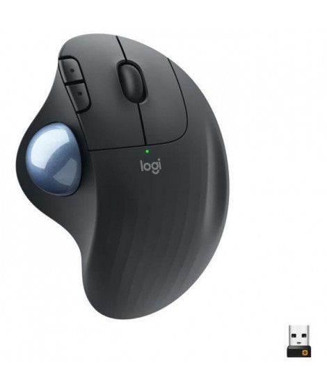 Souris Ergonomique - Sans fil - LOGITECH - ERGO M575 - Trackball - Graphite